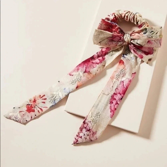Anthropologie Deepa Fawna Scarf Ponytail Holder - Picture 1 of 3